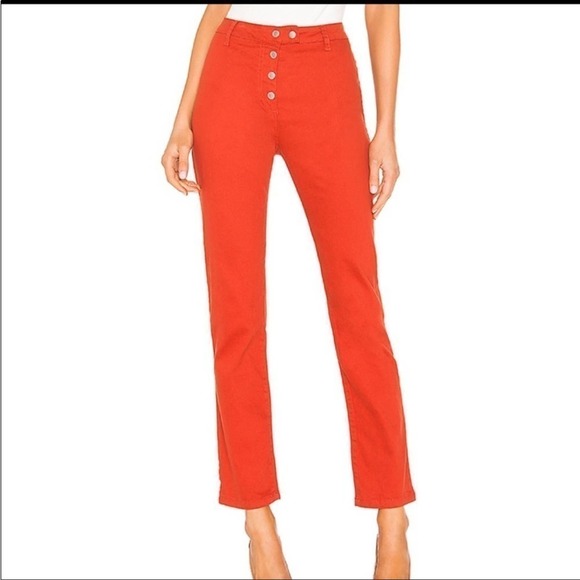 By The Way Revolve Veronica Snap Front Pant in Rust Women’s Size 27 - Picture 1 of 11
